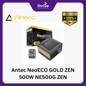 Antec NeoECO GOLD ZEN 500W NE500G ZEN - 80+ Gold Certified - Japanese Capacitor ! - 5 Years Warranty Replacement