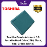 Load image into Gallery viewer, Toshiba Canvio Advance 3.0 Portable Hard Drive 1TB ( Black, Red, Green, White )
