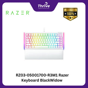 RZ03-05001700-R3M1 Razer Keyboard BlackWidow V4 75% - Hot-swappable Mechanical Gaming Keyboard - White