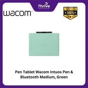 Pen Tablet Wacom Intuos Pen & Bluetooth Medium, Green