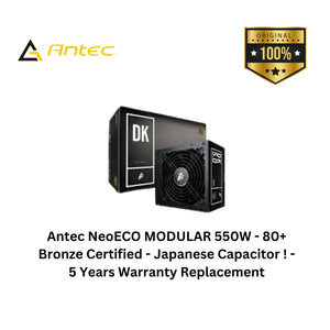 Antec NeoECO MODULAR 550W - 80+ Bronze Certified - Japanese Capacitor ! - 5 Years Warranty Replacement