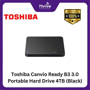 Toshiba Canvio Ready B3 3.0 Portable Hard Drive 4TB (Black)