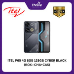 Load image into Gallery viewer, ITEL P65 4G 8GB 128GB CYBER BLACK (BOX : CHA+CAS)