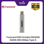 Load image into Gallery viewer, Transcend SSD Portable ESD320A 512GB USB 10Gbps Type-A