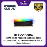 Load image into Gallery viewer, KLEVV DDR4 CRAS X RGB PC28800 3600MHz 32GB (2X16GB) RGB LED - KD4AGU880-36A180X ( Made In Korea )