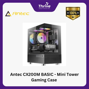 Antec CX200M BASIC - Mini Tower Gaming Case - Tempered Glass Side Panel