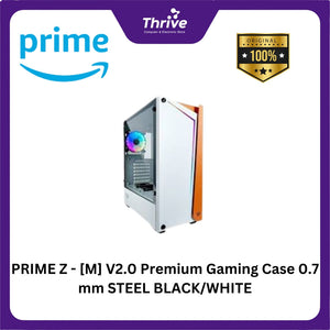 PRIME Z - [M] V2.0 Premium Gaming Case 0.7 mm STEEL BLACK/WHITE