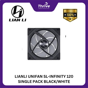 LIANLI UNIFAN SL-INFINITY 120 SINGLE PACK BLACK/WHITE