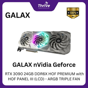 GALAX nVidia Geforce RTX 3090 24GB DDR6X HOF PREMIUM with HOF PANEL III (LCD) - ARGB TRIPLE FAN