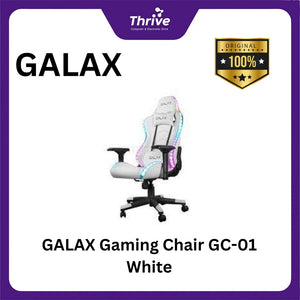 GALAX Gaming Chair GC-01 White - RGB Effect - Lumbar Pillow - Ergonomic Support System