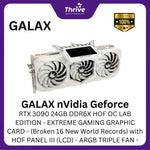 Load image into Gallery viewer, GALAX nVidia Geforce RTX 3090 24GB DDR6X HOF OC LAB EDITION - EXTREME GAMING GRAPHIC CARD - (Broken 16 New World Records) with HOF PANEL III (LCD) - ARGB TRIPLE FAN -
