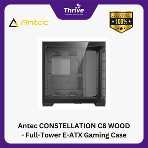 Antec CONSTELLATION C8 WOOD - Full-Tower E-ATX Gaming Case - Dual Chamber Design - 4mm Tempered Glass with Exotic WOOD - Right Side Full Mesh Panel - Type C Ready