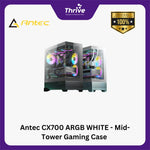 Load image into Gallery viewer, Antec CX700 ARGB WHITE - Mid-Tower Gaming Case - 4mm Tempered Glass Side Panel - Type-C 3.2 Gen 2 Ready - Free 2Pcs 120mm ARGB Fans Reverse + 1Pcs 120mm ARGB Fans
