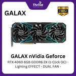 Load image into Gallery viewer, GALAX nVidia Geforce RTX 4060 8GB GDDR6 2X (1-Click OC) - Lighting EFFECT - DUAL FAN -
