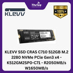 Load image into Gallery viewer, KLEVV SSD CRAS C710 512GB M.2 2280 NVMe PCle Gen3 x4 - K512GM2SP0-C71 - R2050MB/s W1650MB/s
