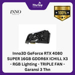 Load image into Gallery viewer, Inno3D GeForce RTX 4080 SUPER 16GB GDDR6X ICHILL X3 - RGB Lighting - TRIPLE FAN - Garansi 3 Thn