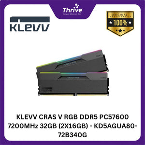 KLEVV CRAS V RGB DDR5 PC57600 7200MHz 32GB (2X16GB) - KD5AGUA80-72B340G