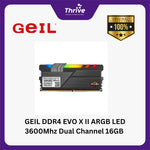 Load image into Gallery viewer, GEIL DDR4 EVO X II ARGB LED 3600Mhz Dual Channel 16GB (2x8GB) GAEXSY416GB3600C18BDC - Cableless RGB Illumination Design (Support AMD &amp; INTEL)
