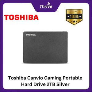 Toshiba Canvio Gaming Portable Hard Drive 2TB Silver