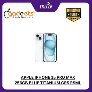 APPLE IPHONE 15 PRO MAX 256GB BLUE TITANIUM GRS RSMI INDONESIA DIGIMAP