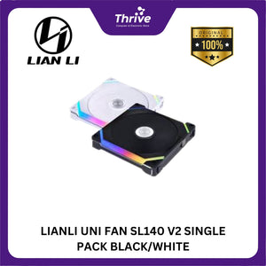 LIANLI UNI FAN SL140 V2 SINGLE PACK BLACK/WHITE