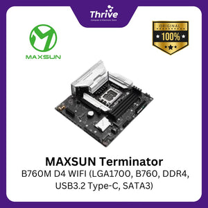MAXSUN Terminator B760M D4 WIFI (LGA1700, B760, DDR4, USB3.2 Type-C, SATA3)