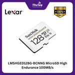 Load image into Gallery viewer, LMSHGED128G-BCNNG MicroSD High Endurance 100MB/s
