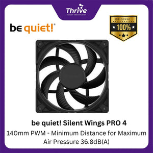 be quiet! Silent Wings PRO 4 - 140mm PWM - Minimum Distance for Maximum Air Pressure 36.8dB(A)