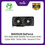 Load image into Gallery viewer, MAXSUN GeForce RTX 4060 8GB GDDR6 Terminator B 8G - Cyber RGB - DUAL FAN - Garansi 3 Thn