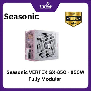 Seasonic VERTEX GX-850 - 850W Fully Modular - 80+ Gold Certified - ATX 3.0 Compatible - PCIe 5.0 Ready - 10 Years Warranty Replacement