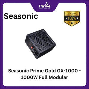 Seasonic Prime Gold GX-1000 - 1000W Full Modular - 80+ Gold Certified - 12 Years Warranty Replacement