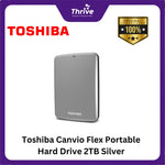 Load image into Gallery viewer, Toshiba Canvio Flex Portable Hard Drive 2TB Silver
