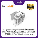 Load image into Gallery viewer, be quiet! Gaming Case PURE BASE 500DX White With Side Tempered Glass - ARGB LED - FREE 3 PCS Pure Wings 2 140mm fans
