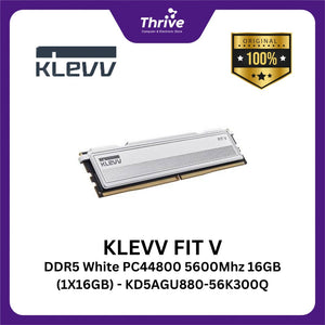 KLEVV FIT V DDR5 White PC44800 5600Mhz 16GB (1X16GB) - KD5AGU880-56K300Q