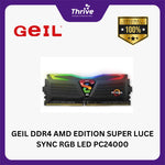 Load image into Gallery viewer, GEIL DDR4 AMD EDITION SUPER LUCE SYNC RGB LED PC24000 3000MHz Dual Channel 8GB (2x4GB) GALS48GB3000C16ADC
