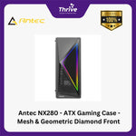 Load image into Gallery viewer, Antec NX280 - ATX Gaming Case - Mesh &amp; Geometric Diamond Front Panel Design - FREE 1 PCS 12CM FAN
