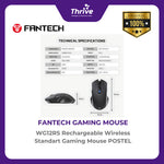 Load image into Gallery viewer, FANTECH WG12RS Rechargeable Wireless Standart Gaming Mouse POSTEL
