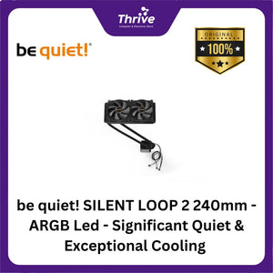 be quiet! SILENT LOOP 2 240mm - ARGB Led - Significant Quiet & Exceptional Cooling - 2xSilent Wings 3 120mm PWM