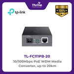 Load image into Gallery viewer, TP-LINK 10/100Mbps PoE WDM Media Converter, up to 20km
