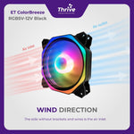Load image into Gallery viewer, ET ColorBreeze RGB5V-12V Black - PC Cooling Fan RGB for Gaming