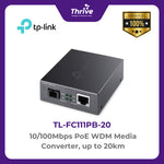 Load image into Gallery viewer, TP-LINK 10/100Mbps PoE WDM Media Converter, up to 20km
