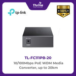 Load image into Gallery viewer, TP-LINK 10/100Mbps PoE WDM Media Converter, up to 20km
