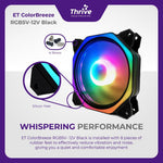 Load image into Gallery viewer, ET ColorBreeze RGB5V-12V Black - PC Cooling Fan RGB for Gaming