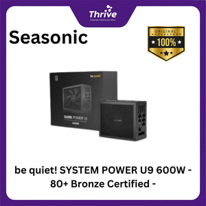 be quiet! SYSTEM POWER U9 600W - 80+ Bronze Certified - 3 Years Warranty - Number 1 PSU in Germany