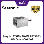 Load image into Gallery viewer, be quiet! SYSTEM POWER U9 700W - 80+ Bronze Certified - 3 Years Warranty - Number 1 PSU in Germany
