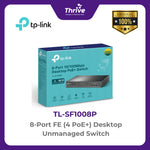 Load image into Gallery viewer, TP-LINK 8-Port FE (4 PoE+) Desktop Unmanaged Switch
