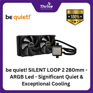 be quiet! SILENT LOOP 2 280mm - ARGB Led - Significant Quiet & Exceptional Cooling - 2xSilent Wings 3 140mm PWM